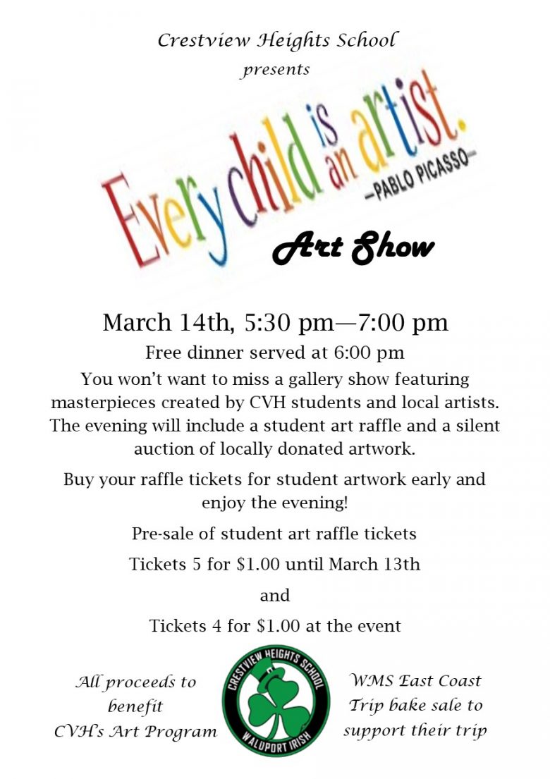 Art Show March 14th