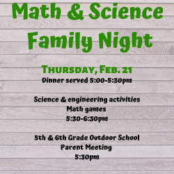 Math and Science Night 2/21