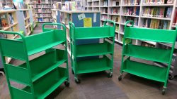 Freshly Painted Book Carts