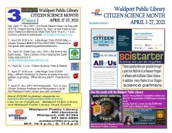 April 2021 Citizen Science Month calendar program 3 and cover updated jpg
