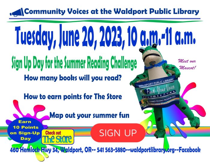 Waldport Public Library Summer Activities!
