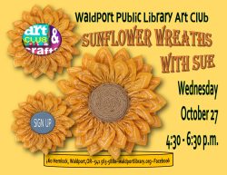 October 2023 art club sunflower wreaths jpg