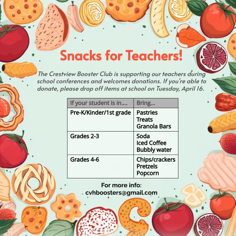 Snacks for Teachers - Made with PosterMyWall